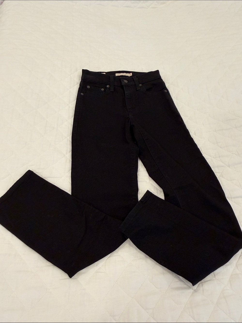 Levi's Black 724 High Rise Straight Jeans - Picture 3 of 3